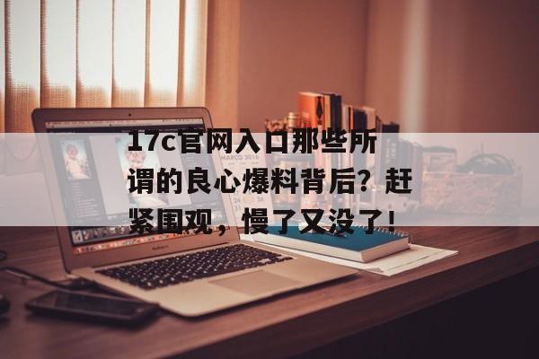 17c官网入口那些所谓的良心爆料背后？赶紧围观，慢了又没了！